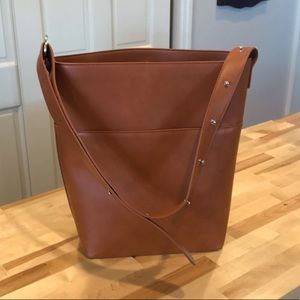 Urban Outfitters brown leather tote/large 11x14